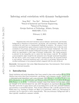 Inferring serial correlation with dynamic backgrounds