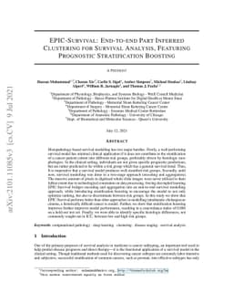 EPIC-Survival: End-to-end Part Inferred Clustering for Survival
  Analysis, Featuring Prognostic Stratification Boosting