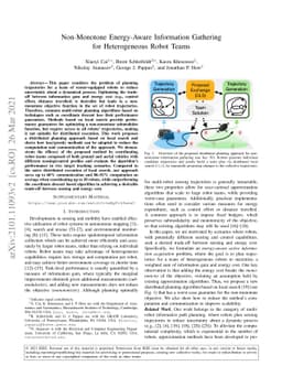 Non-Monotone Energy-Aware Information Gathering for Heterogeneous Robot
  Teams