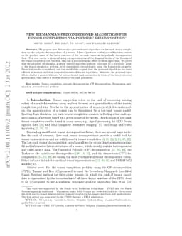 New Riemannian preconditioned algorithms for tensor completion via
  polyadic decomposition