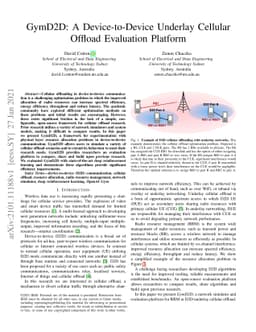 GymD2D: A Device-to-Device Underlay Cellular Offload Evaluation Platform