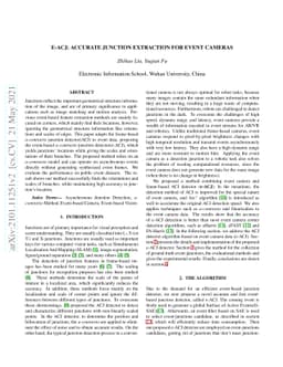 e-ACJ: Accurate Junction Extraction For Event Cameras