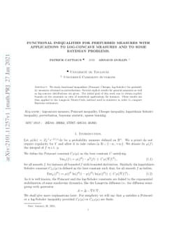 Functional inequalities for perturbed measures with applications to
  log-concave measures and to some Bayesian problems
