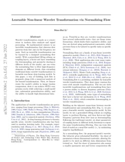 Learning Non-linear Wavelet Transformation via Normalizing Flow