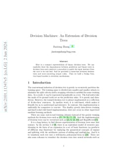 Decision Machines: An Extension of Decision Trees