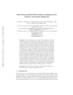 Inheritance-guided Hierarchical Assignment for Clinical Automatic
  Diagnosis