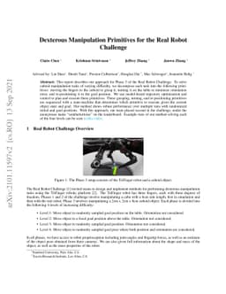 Dexterous Manipulation Primitives for the Real Robot Challenge