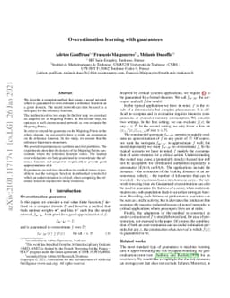 Overestimation learning with guarantees