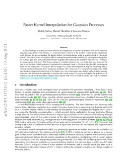 Faster Kernel Interpolation for Gaussian Processes