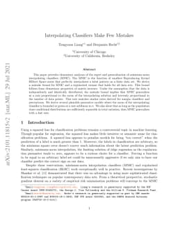 Interpolating Classifiers Make Few Mistakes