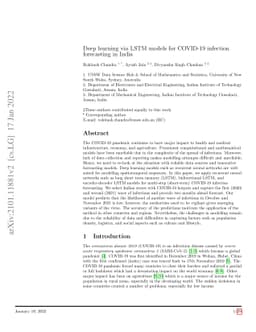 Deep learning via LSTM models for COVID-19 infection forecasting in
  India
