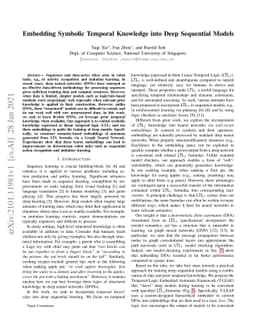 Embedding Symbolic Temporal Knowledge into Deep Sequential Models