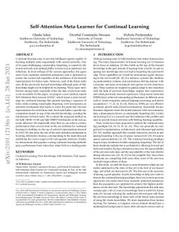 Self-Attention Meta-Learner for Continual Learning