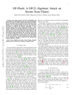 GF-Flush: A GF(2) Algebraic Attack on Secure Scan Chains