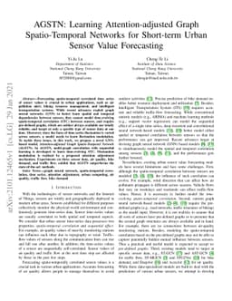 AGSTN: Learning Attention-adjusted Graph Spatio-Temporal Networks for
  Short-term Urban Sensor Value Forecasting