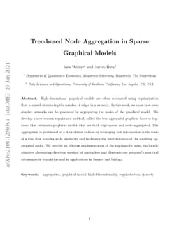 Tree-based Node Aggregation in Sparse Graphical Models
