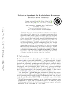 Inductive Synthesis for Probabilistic Programs Reaches New Horizons