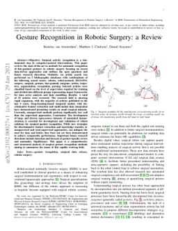 Gesture Recognition in Robotic Surgery: a Review