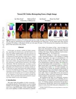 Neural 3D Clothes Retargeting from a Single Image