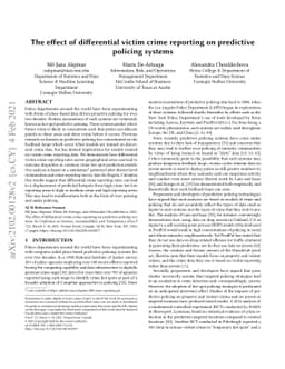 The effect of differential victim crime reporting on predictive policing
  systems