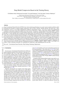 Deep Model Compression based on the Training History