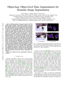 ObjectAug: Object-level Data Augmentation for Semantic Image
  Segmentation