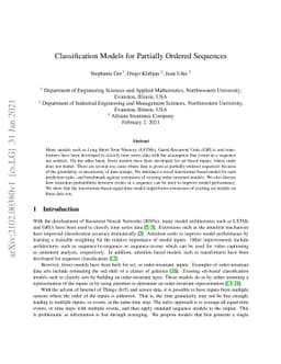 Classification Models for Partially Ordered Sequences