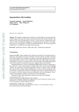 Superposition with Lambdas