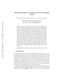 Demonstrating the Evolution of GANs through t-SNE