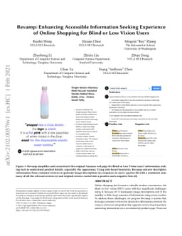 Revamp: Enhancing Accessible Information Seeking Experience of Online
  Shopping for Blind or Low Vision Users