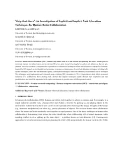 "Grip-that-there": An Investigation of Explicit and Implicit Task
  Allocation Techniques for Human-Robot Collaboration