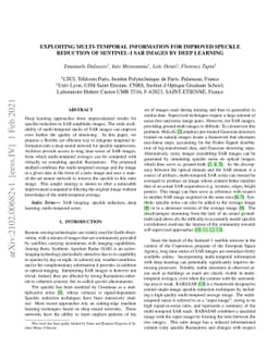 Exploiting multi-temporal information for improved speckle reduction of
  Sentinel-1 SAR images by deep learning