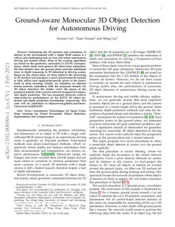 Ground-aware Monocular 3D Object Detection for Autonomous Driving