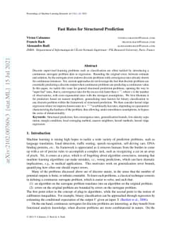 Fast rates in structured prediction