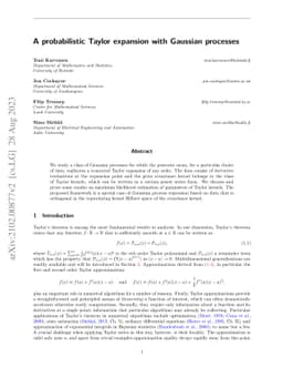 A probabilistic Taylor expansion with Gaussian processes