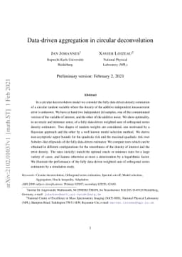 Data-driven aggregation in circular deconvolution