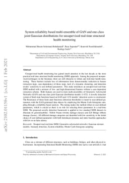 System-reliability based multi-ensemble of GAN and one-class joint
  Gaussian distributions for unsupervised real-time structural health
  monitoring