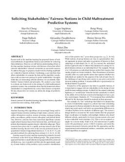 Soliciting Stakeholders' Fairness Notions in Child Maltreatment
  Predictive Systems