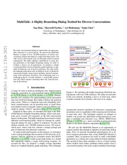 MultiTalk: A Highly-Branching Dialog Testbed for Diverse Conversations