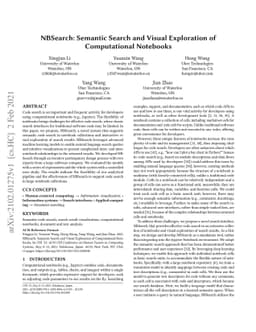 NBSearch: Semantic Search and Visual Exploration of Computational
  Notebooks