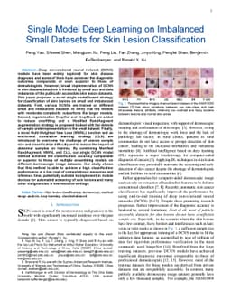 Single Model Deep Learning on Imbalanced Small Datasets for Skin Lesion
  Classification