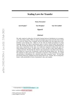 Scaling Laws for Transfer