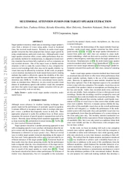 Multimodal Attention Fusion for Target Speaker Extraction