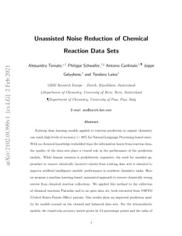 Unassisted Noise Reduction of Chemical Reaction Data Sets