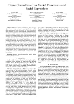 Drone Control based on Mental Commands and Facial Expressions