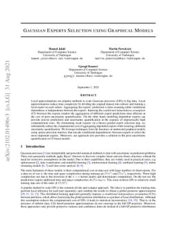 Gaussian Experts Selection using Graphical Models
