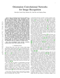 Orientation Convolutional Networks for Image Recognition