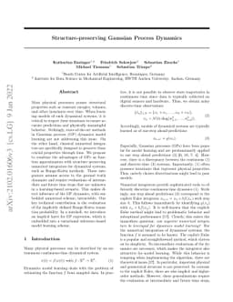 Structure-preserving Gaussian Process Dynamics