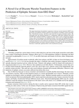 A Novel Use of Discrete Wavelet Transform Features in the Prediction of
  Epileptic Seizures from EEG Data