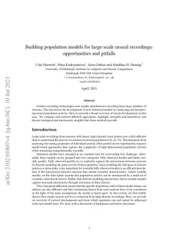 Building population models for large-scale neural recordings:
  opportunities and pitfalls